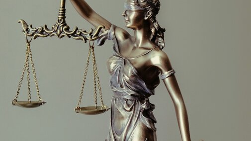 Woman holding Scales of Justice Bronze Figure